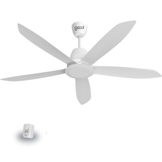 Quạt Trần GCool Smart DC Copter 05 Quạt trần GCool hiệu suất cao Smart DC Copter 05: 5 cánh, 1400mm không đèn, không có remote điều khiển từ xa. Quạt trần GCool copter 05 sử dụng động cơ Smart DC hiệu suất cao, tiết kiệm hơn 50% điện năng so với sản phẩm cùng loại. Công suất 40W. Quạt trần GCool copter 05 có sải cánh dài 1400 mm, thiết kế đặc biệt theo dạng khí động học giúp tạo luồng gió mạnh mẽ và lan tỏa đều khắp không gian. Quạt trần GCool copter 05  có lưu lượng gió cao nhất thị trường so với sản phẩm cùng loại 300-350m3/p. Quạt trần GCool copter 05 vận hành êm ái, bền bỉ: Yên tĩnh, không gây tiếng ồn, giảm tối đa rung lắc, vật liệu cấu thành chất lượng cao. Quạt trần GCool copter 05 có kết cấu thông minh, nhỏ gọn, lắp đặt dễ dàng và tiết kiệm thời gian. Quạt trần GCool copter 05 tạo đa cấp độ gió, chỉnh tốc độ bằng chiết áp Quạt trần GCool copter 05 có chế độ Đảo chiều quay lưu thông không khí Quạt trần GCool copter 05 có cáp bảo vệ an toàn khi sử dụng. Quạt trần GCool copter 05 bảo hành động cơ 3 năm, 2 năm cho sản phẩm.