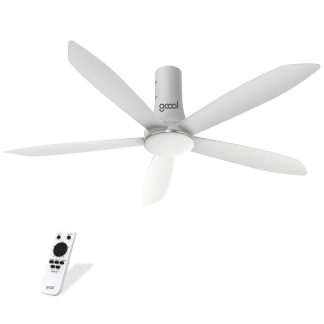 Quạt trần GCool hiệu suất cao Smart DC Copter 05 Plus R: 5 cánh, 1400mm, không có  đèn, có remote điều khiển từ xa, phiễu nguyên khối. Quạt trần GCool copter 05 Plus R sử dụng động cơ Smart DC hiệu suất cao, tiết kiệm hơn 50% điện năng so với sản phẩm cùng loại. Công suất 40W. Quạt trần GCool copter 05 Plus R có sải cánh dài 1400 mm, thiết kế đặc biệt theo dạng khí động học giúp tạo luồng gió mạnh mẽ và lan tỏa đều khắp không gian. Quạt trần GCool copter 05 Plus R  có lưu lượng gió cao nhất thị trường so với sản phẩm cùng loại 300-350m3/p. Quạt trần GCool copter 05 Plus R vận hành êm ái, bền bỉ: Yên tĩnh, không gây tiếng ồn, giảm tối đa rung lắc, vật liệu cấu thành chất lượng cao. Quạt trần GCool copter 05 Plus R có kết cấu thông minh, nhỏ gọn, lắp đặt dễ dàng và tiết kiệm thời gian. Quạt trần GCool copter 05 Plus R có đèn LED 3 cấp độ và có remote điều khiển từ xa Quạt trần GCool copter 05 Plus R  5 cấp độ gió, từ 1 – 5 level, thêm Turbo Quạt trần GCool copter 05 Plus R có chế độ Đảo chiều quay lưu thông không khí Quạt trần GCool copter 05 Plus R  có cáp bảo vệ an toàn khi sử dụng. Quạt trần GCool copter 05 Plus R  bảo hành động cơ 3 năm, 2 năm cho sản phẩm.
