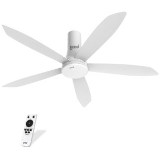 Quạt Trần GCool Smart DC Copter 05 Plus RL Quạt trần GCool hiệu suất cao Smart DC Copter 05 Plus RL: 5 cánh, 1400mm, có  đèn, có remote điều khiển từ xa, phiễu nguyên khối. Quạt trần GCool copter 05 Plus RL sử dụng động cơ Smart DC hiệu suất cao, tiết kiệm hơn 50% điện năng so với sản phẩm cùng loại. Công suất 40W. Quạt trần GCool copter 05 Plus RL có sải cánh dài 1400 mm, thiết kế đặc biệt theo dạng khí động học giúp tạo luồng gió mạnh mẽ và lan tỏa đều khắp không gian. Quạt trần GCool copter 05 Plus RL  có lưu lượng gió cao nhất thị trường so với sản phẩm cùng loại 300-350m3/p. Quạt trần GCool copter 05 Plus RL vận hành êm ái, bền bỉ: Yên tĩnh, không gây tiếng ồn, giảm tối đa rung lắc, vật liệu cấu thành chất lượng cao. Quạt trần GCool copter 05 Plus RL có kết cấu thông minh, nhỏ gọn, lắp đặt dễ dàng và tiết kiệm thời gian. Quạt trần GCool copter 05 Plus RL có đèn LED 3 cấp độ và có remote điều khiển từ xa Quạt trần GCool copter 05 Plus RL 6 cấp độ gió, từ 1 – 5 level, thêm Turbo Quạt trần GCool copter 05 Plus RL có chế độ Đảo chiều quay lưu thông không khí Quạt trần GCool copter 05 Plus RL  có cáp bảo vệ an toàn khi sử dụng. Quạt trần GCool copter 05 Plus RL  bảo hành động cơ 3 năm, 2 năm cho sản phẩm.